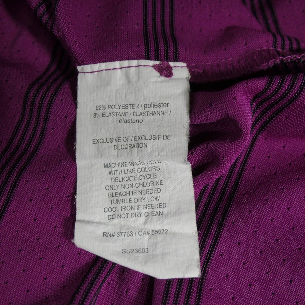 Callaway Mens Polo XXL Purple Striped Opti-Dri Gorpcore Athleisure Breathable - Picture 5 of 9